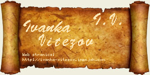 Ivanka Vitezov vizit kartica